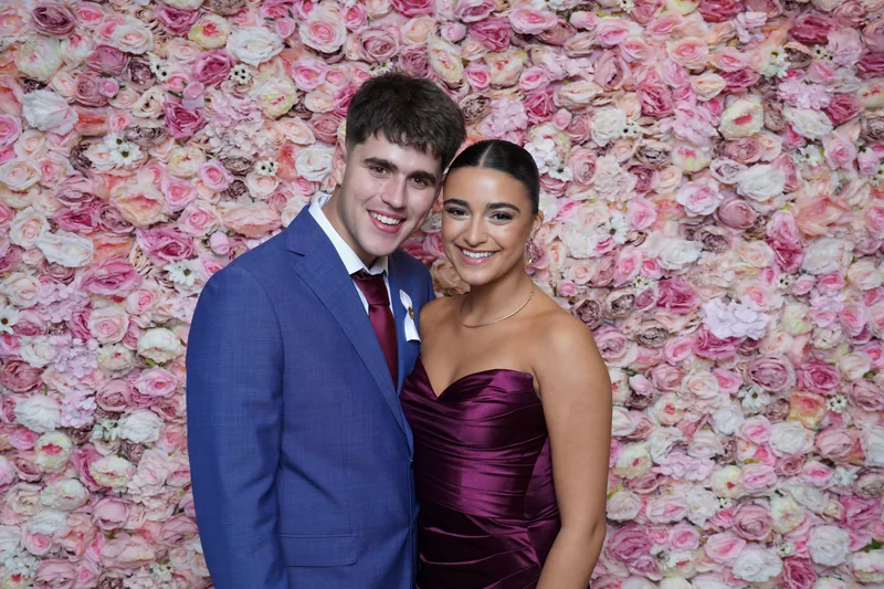 Couple posing for a DSLR photo booth portrait